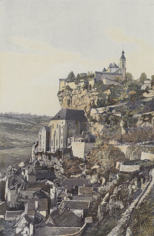 Rocamadour, Kaya ve şehir, Görünüm N by French Photographer