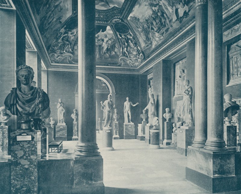 Mevsimler Odası, Louvre Müzesi (s/b fotoğraf) by French Photographer