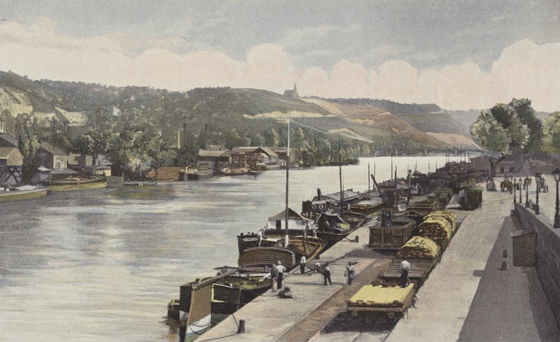 Rouen, La cote de Blosseville-Bonsecours (Jean dArc anıtının dikilmesinden önce) by French Photographer