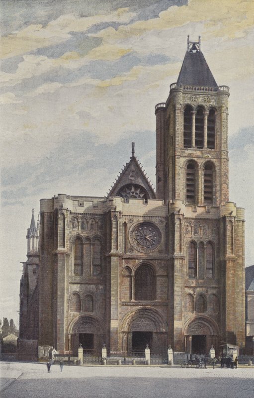 Saint-Denis, manastır kilisesinin cephesi by French Photographer