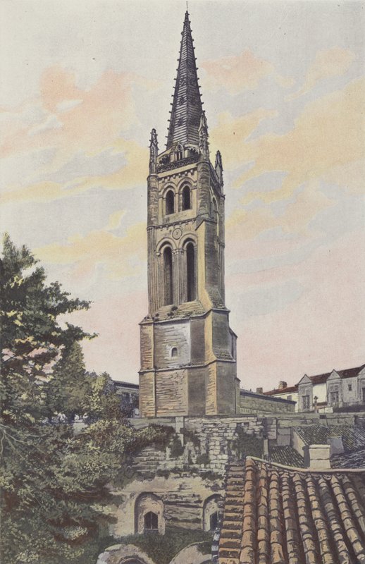 Saint-Emilion, monolitik kilisenin üzerindeki çan kulesi by French Photographer