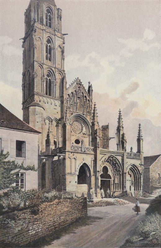 Saint-Pere-sous-Vezelay, Kilise, cephe NO (restorasyondan önce) by French Photographer