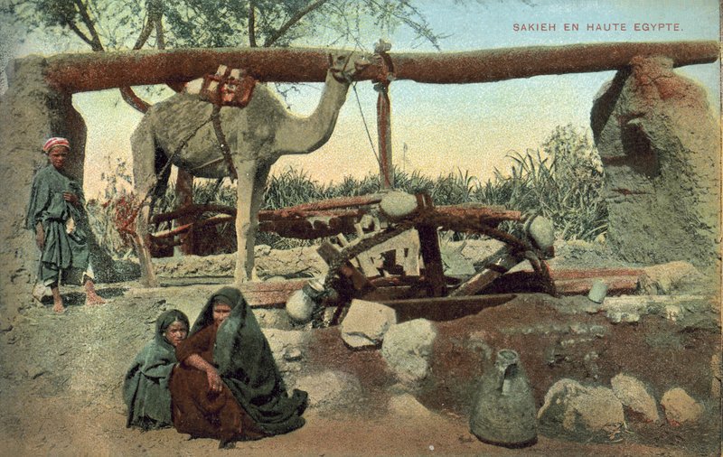 Sakia, Yukarı Mısır (renkli fotoğraf) by French Photographer