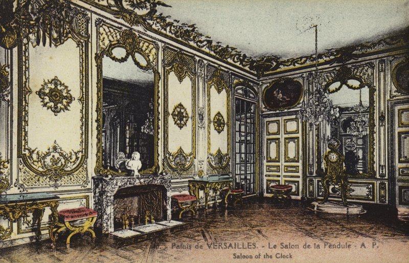 Salon de la Pendulum, Versay Sarayı (renkli fotoğraf) by French Photographer