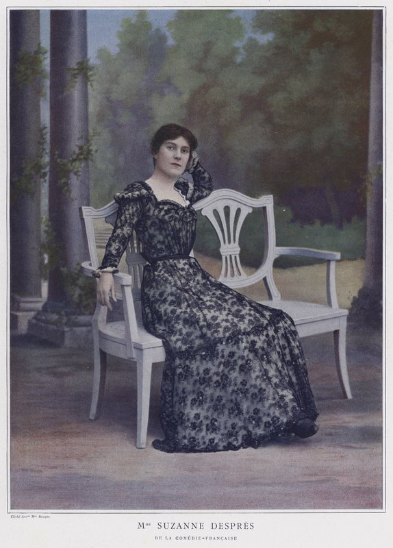 Suzanne Despres, Fransız aktris (renkli fotoğraf) by French Photographer