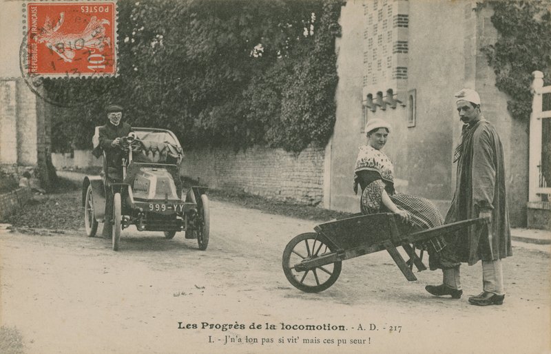 Hareketin İlerlemesi, 1913'te gönderilen kartpostal by French Photographer