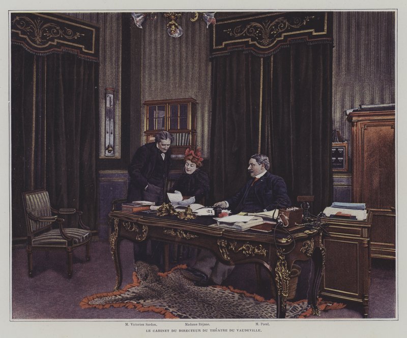 Theatre du Vaudeville, Paris müdürünün ofisi (renkli fotoğraf) by French Photographer