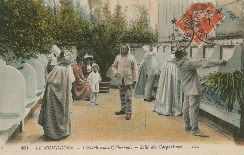 Kaplıcalar, Le Mont Dore, Fransa. 1913 yılında gönderilen kartpostal. by French Photographer