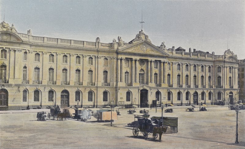 Toulouse, Capitole, Yerdeki ana cephe by French Photographer