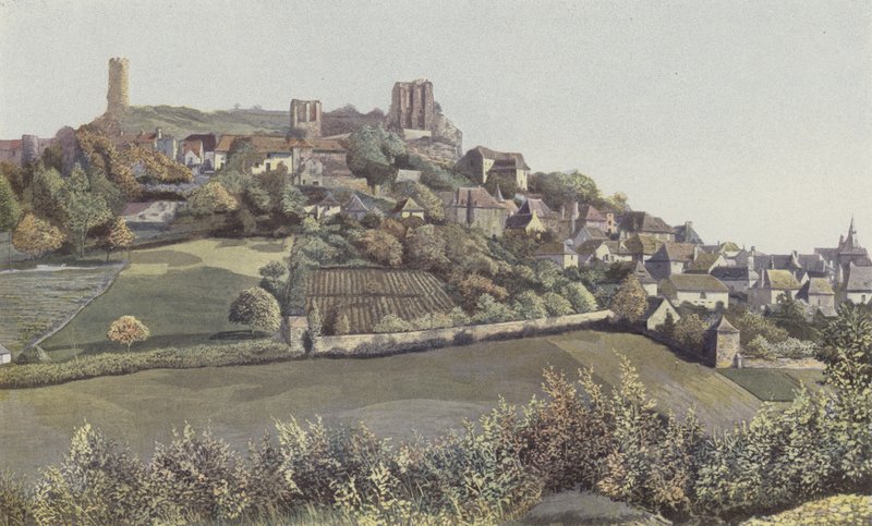 Turenne, Şehir ve Şato Manzarası, Cote N by French Photographer