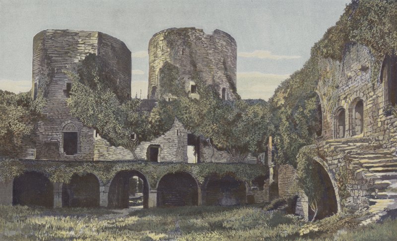 Villandraut, Chateau, Cote de la cour by French Photographer