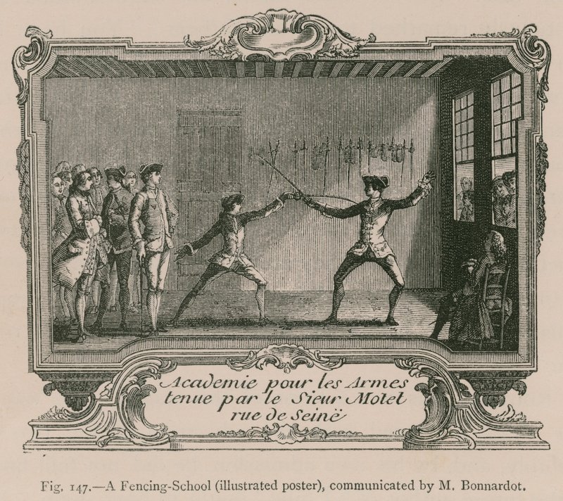 Bir Eskrim Okulu (Resimli Poster), M. Bonnardot tarafından iletildi by French School