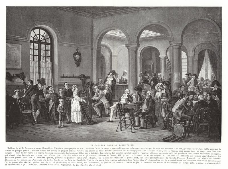 Rehber altında bir kabare, Fransız Devrimi, 1795-1799 by French School