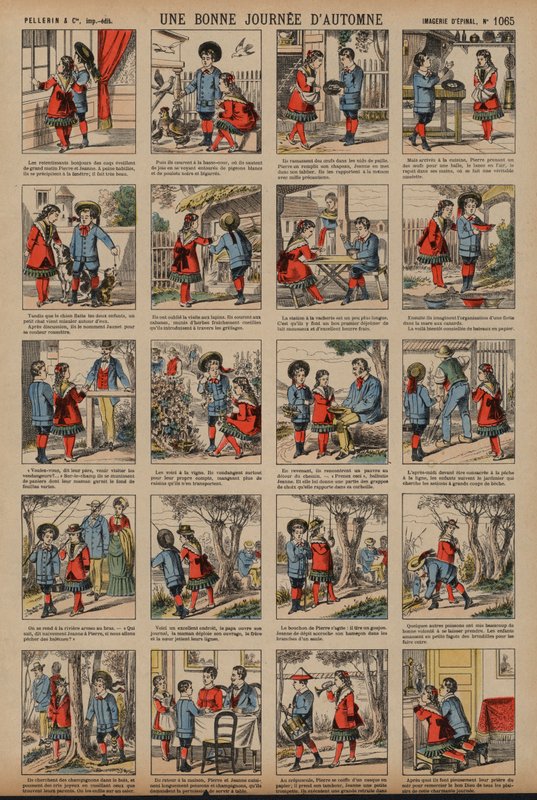 Güzel bir sonbahar günü (renkli gravür) by French School
