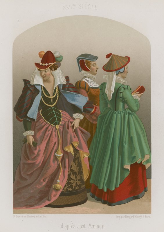 Bir grup iyi giyimli kadın by French School