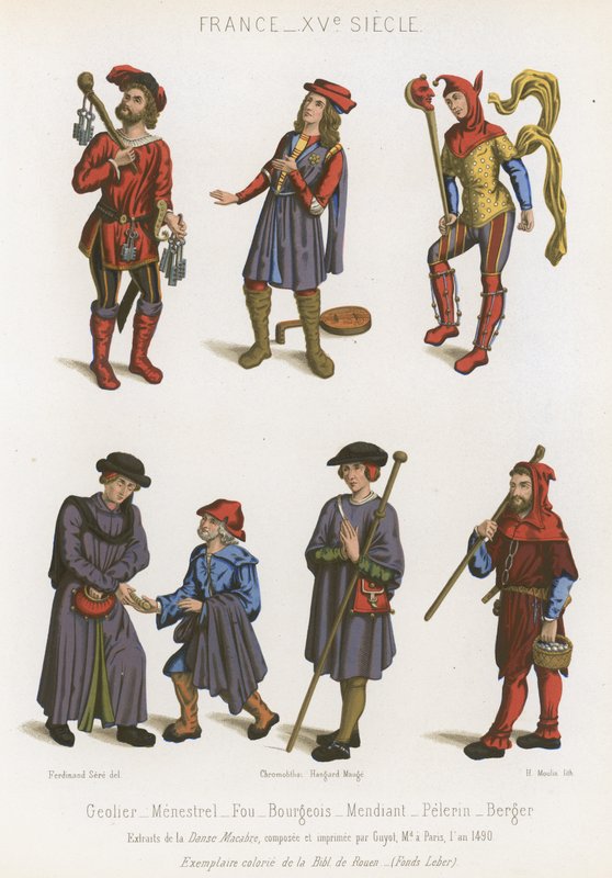 Bir gardiyan, bir ozan, bir aptal, bir burjuvazi, bir dilenci, bir hacı ve bir çoban by French School
