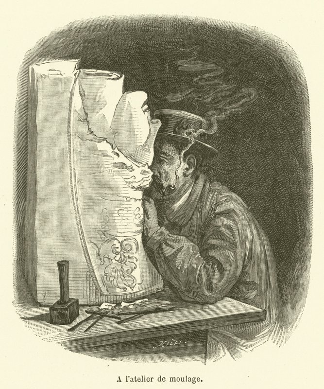 Gravür atölyesinde by French School