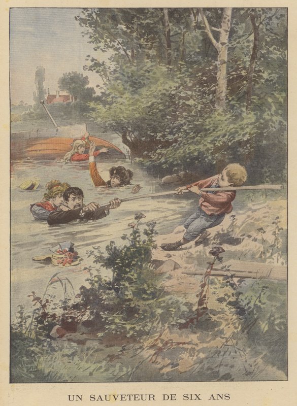 Altı yaşında bir cankurtaran (renkli lito) by French School