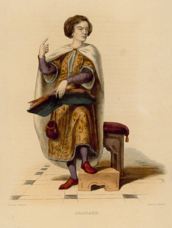Abaylard (renkli gravür) by French School
