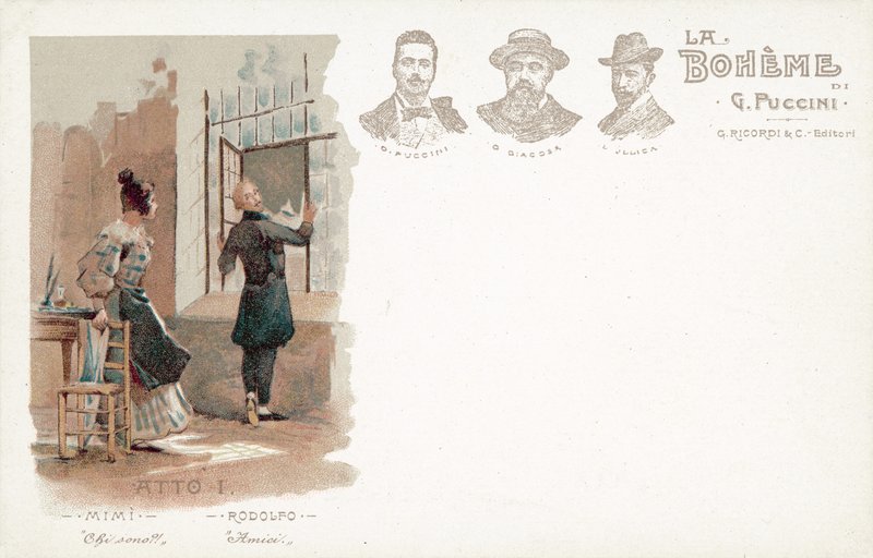 Birinci Perde, La Boheme (renkli taş) by French School