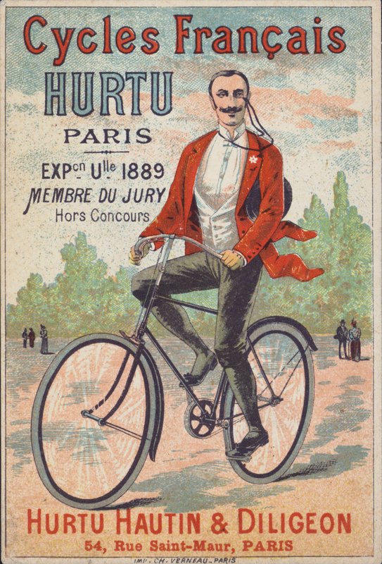Hurtu Hautin & Diligeon bisikletleri için reklam, Paris (renkli taş) by French School