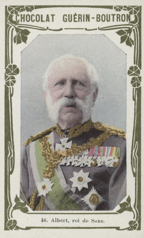 Albert, roi de Saxe (renkli fotoğraf) by French School