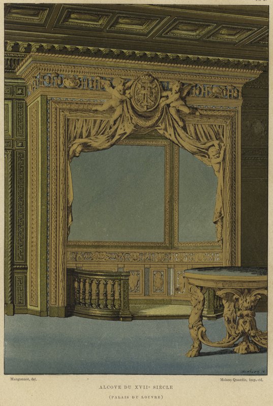 Alcove, Louvre Sarayı, Paris, 17. Yüzyıl by French School