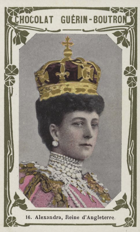 Alexandra, Reine dAngleterre (renkli fotoğraf) by French School