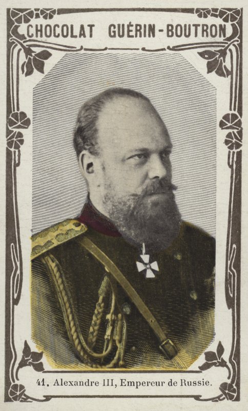 Alexander III, Rusya İmparatoru (renkli fotoğraf) by French School