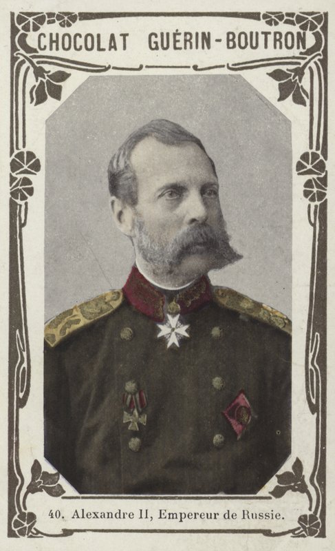Alexander II, Rusya İmparatoru (renkli fotoğraf) by French School