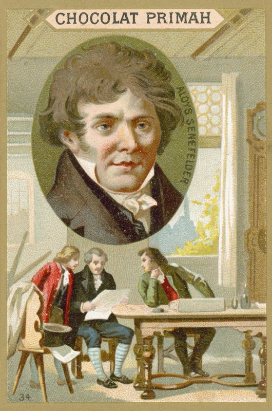 Alois Senefelder, Alman oyun yazarı, oyuncu ve litografinin mucidi by French School