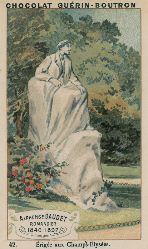 Alphonse Daudet, Romancı, 1840-1897, Erigee aux Champs-Elysees by French School