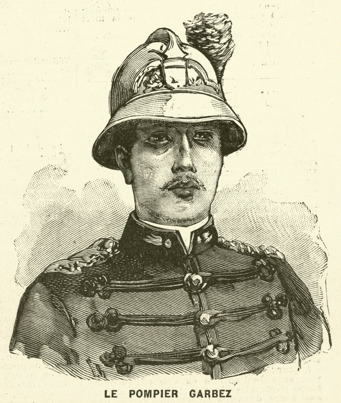Alphonse Garbez, Fransız itfaiyeci (gravür) by French School