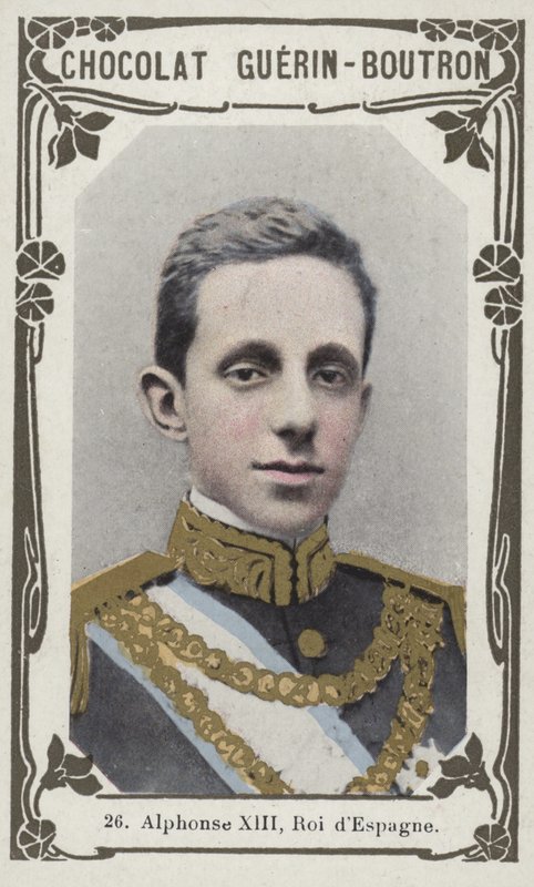 Alphonse XIII, Roi dEspagne (renkli fotoğraf) by French School