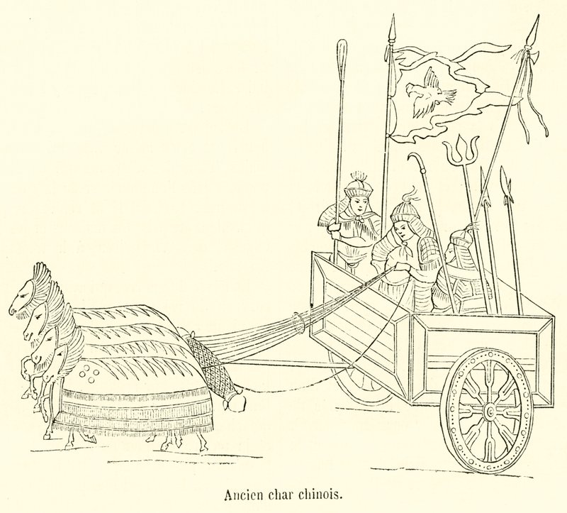 Antik Çin tankı (gravür) by French School