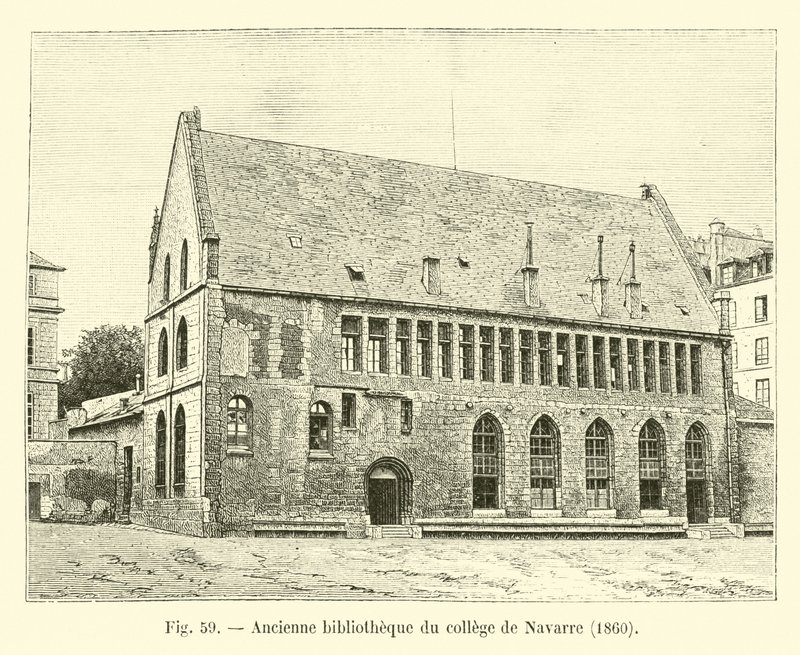 Navarre kolejinin eski kütüphanesi, 1860 by French School