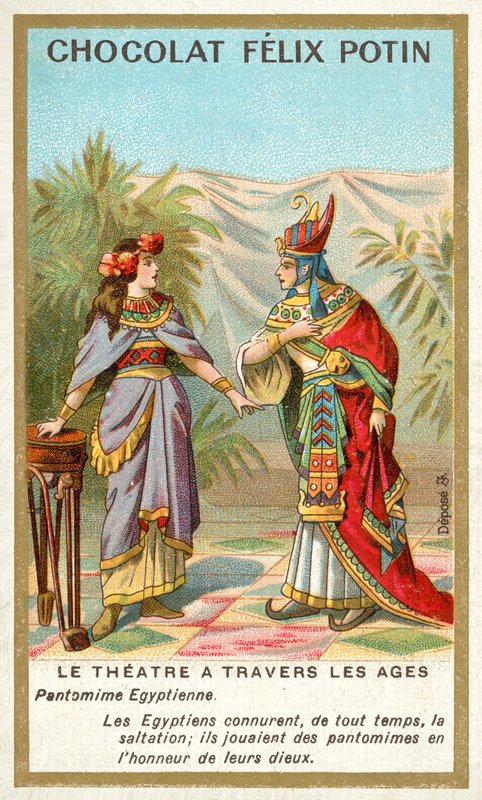 Eski Mısır pandomimi (chromolitho) by French School