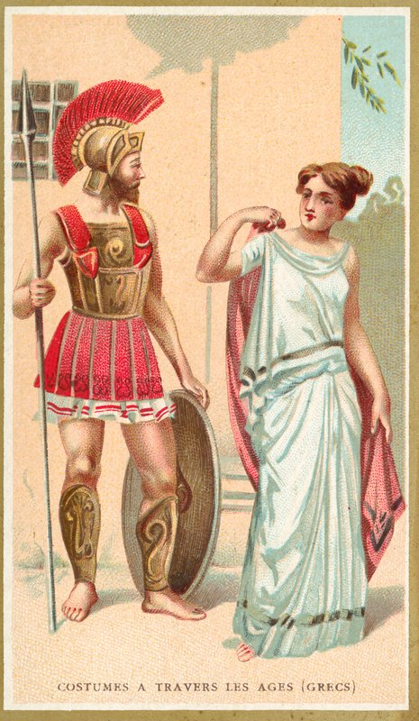 Antik Yunan kostümleri (chromolitho) by French School