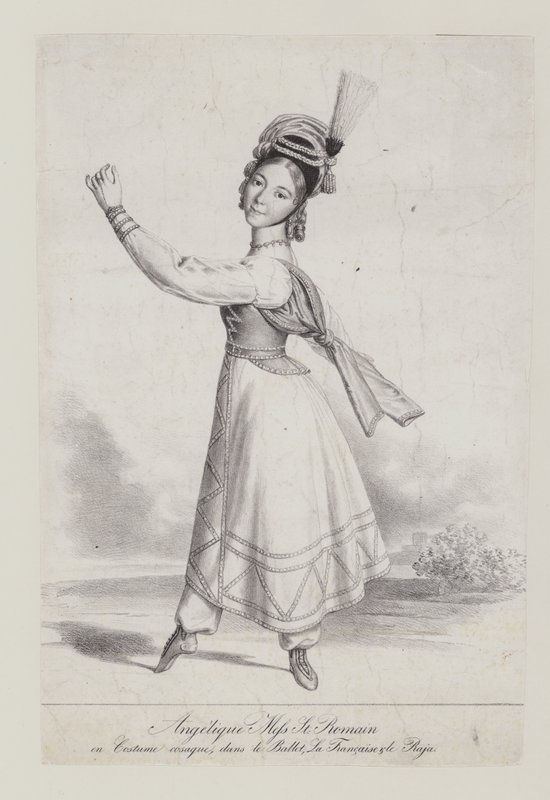 Angelique St Romain Mees, La Francaise et le Raja (lito) balesi için Kazak kostümü içinde by French School