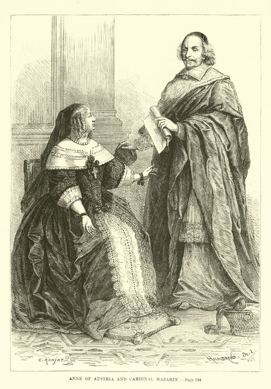 Avusturyalı Anne ve Kardinal Mazarin by French School