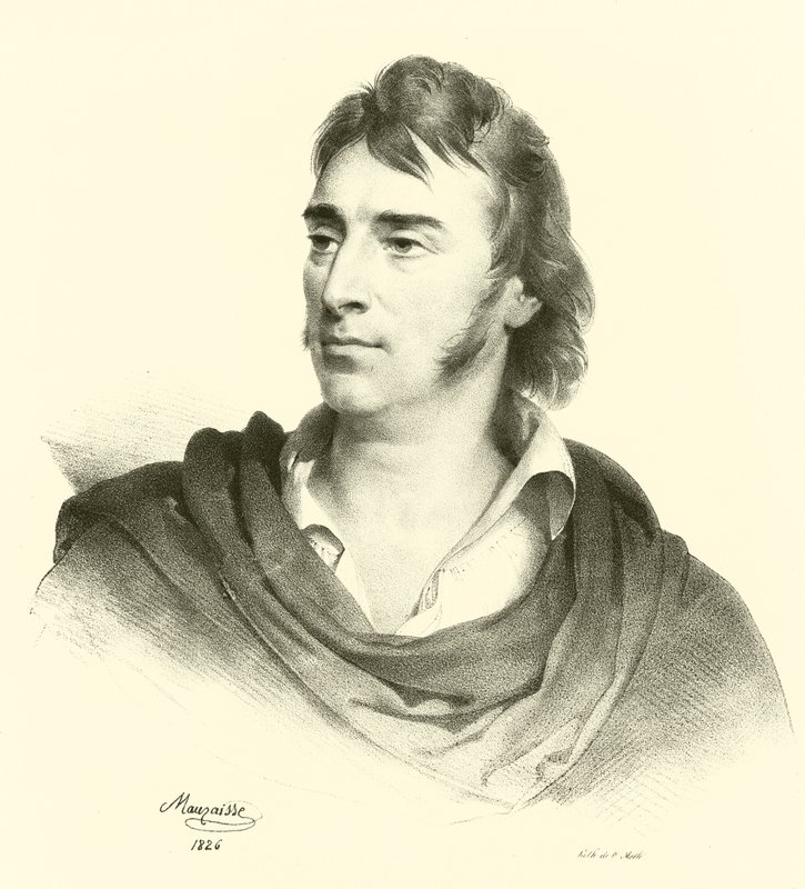 Antoine-Jean Gros, portre (gravür) by French School