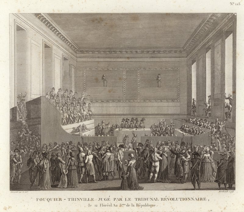 Antoine Quentin Fouquier-Tinville, devrimci mahkeme tarafından yargılandı by French School
