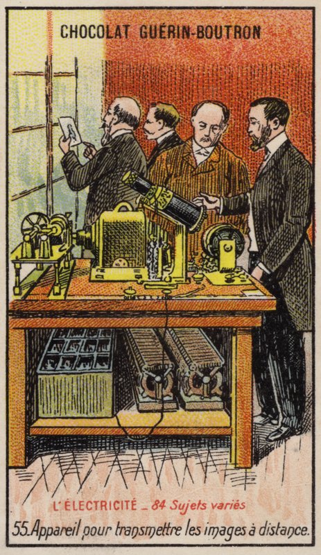 Görüntüleri uzak mesafeden iletmek için aparat (chromolitho) by French School