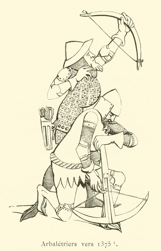 Arbaletriers vers 1375 (gravür) by French School