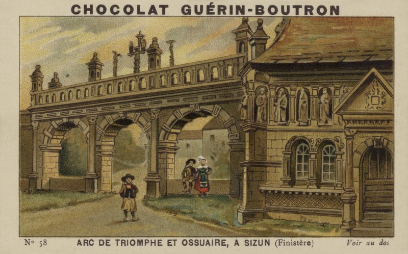 Arc de Triomphe ve Ossuary, Sizun, Finistere