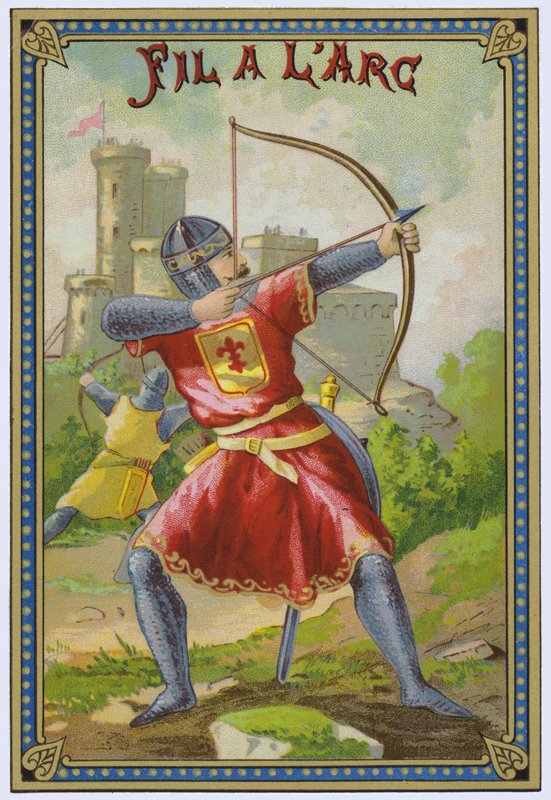 Okçu (kromolitho) by French School
