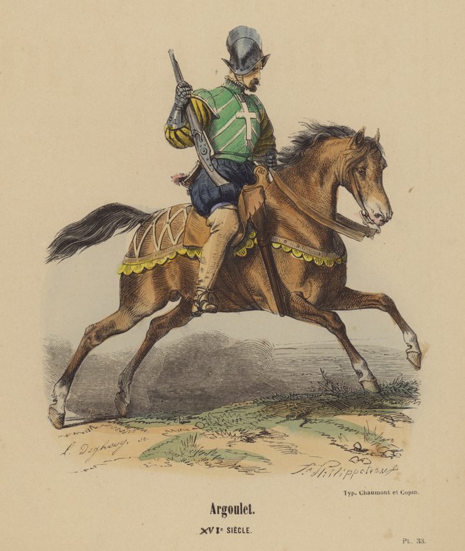 Argoulet, XVI. Yüzyıl (renkli gravür) by French School