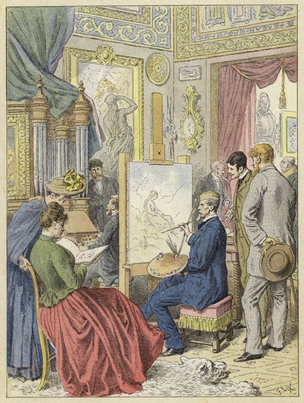 Sanatçılar stüdyosu, Paris by French School