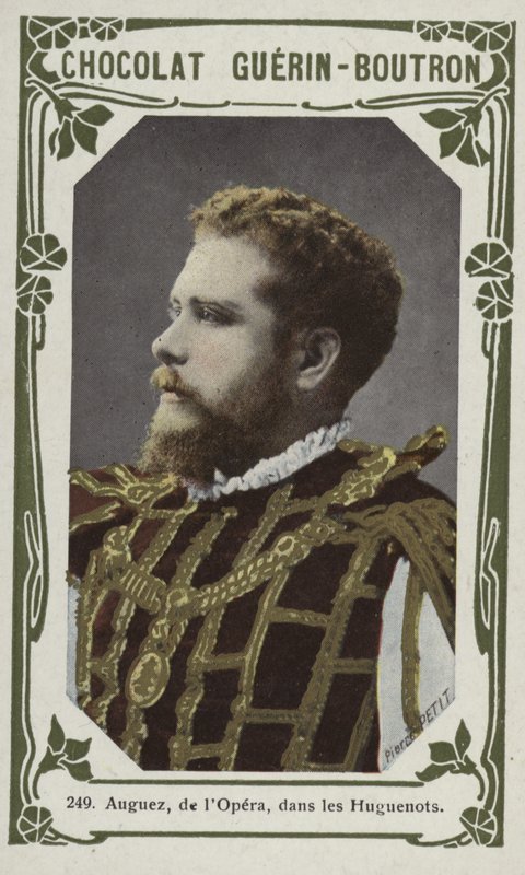 Auguez, de lOpera, Huguenots'ta (renkli fotoğraf) by French School