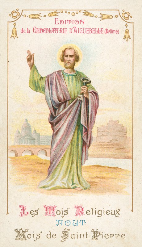 Ağustos, Aziz Petrus ayı (chromolitho) by French School